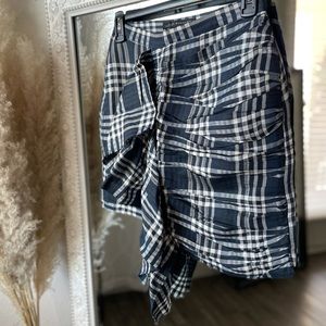 Zara Plaid Mini Checkered Skirt XS NWOT